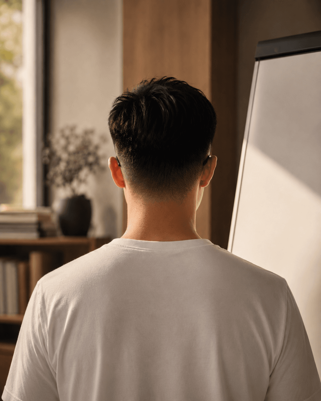 Anonymous portrait of a Midair founder, seen from behind